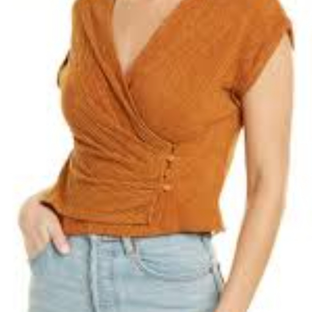 Astr Rust Wrap Top - Picture 2 of 10